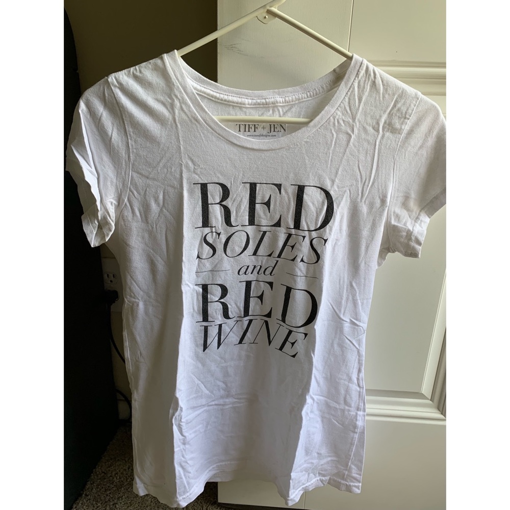 Size L white graphic T-shirt